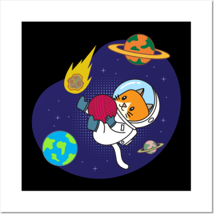 Astronaut cat Posters and Art